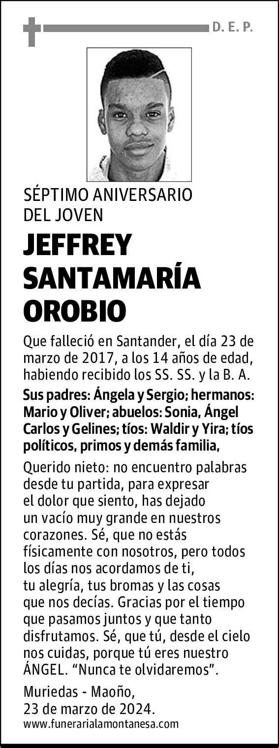 JEFFREY SANTAMARÍA OROBIO