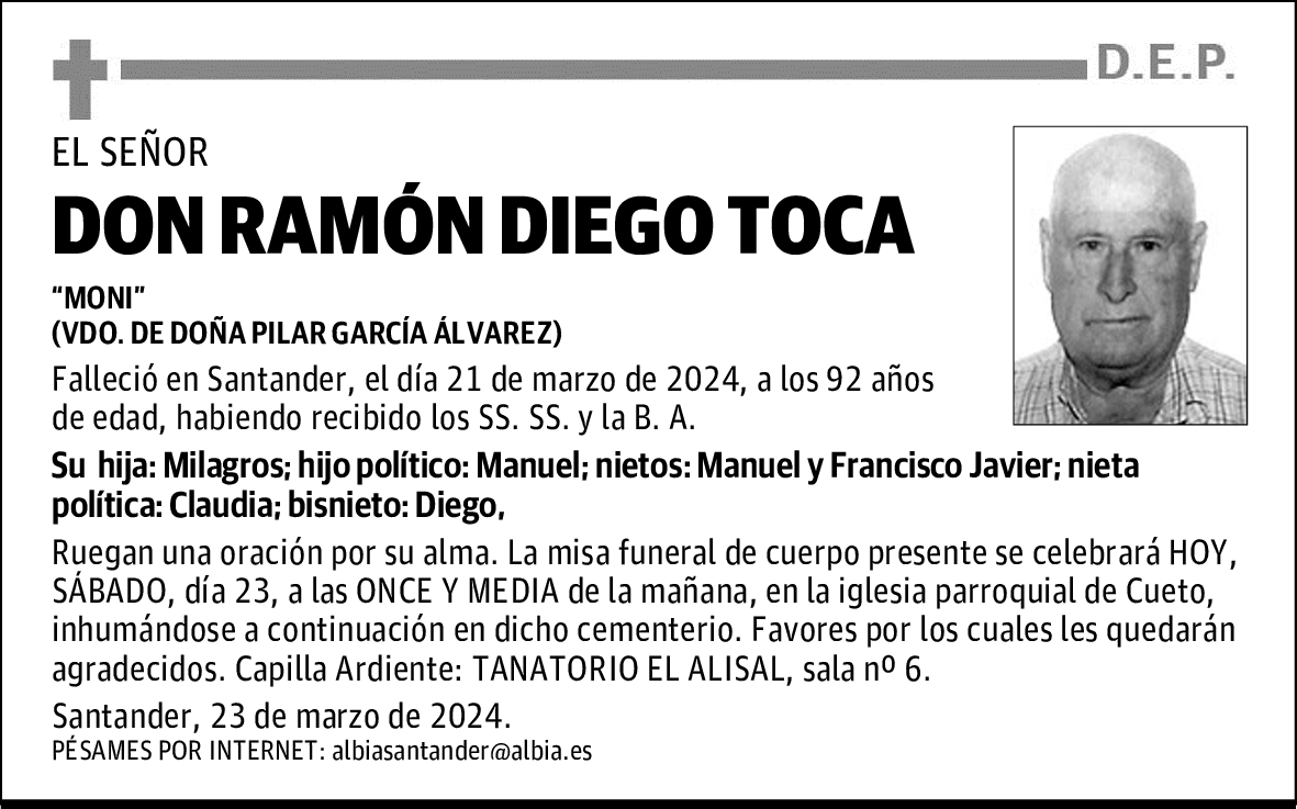 DON RAMÓN DIEGO TOCA