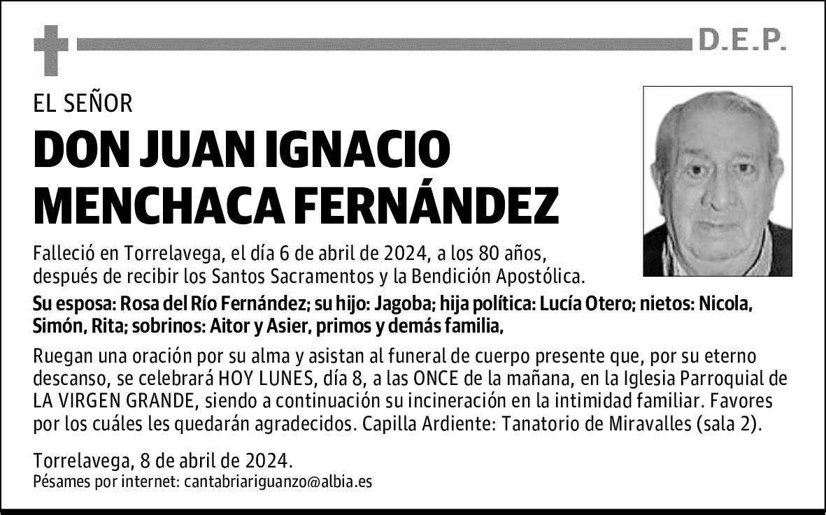 DON JUAN IGNACIO MENCHACA FERNÁNDEZ