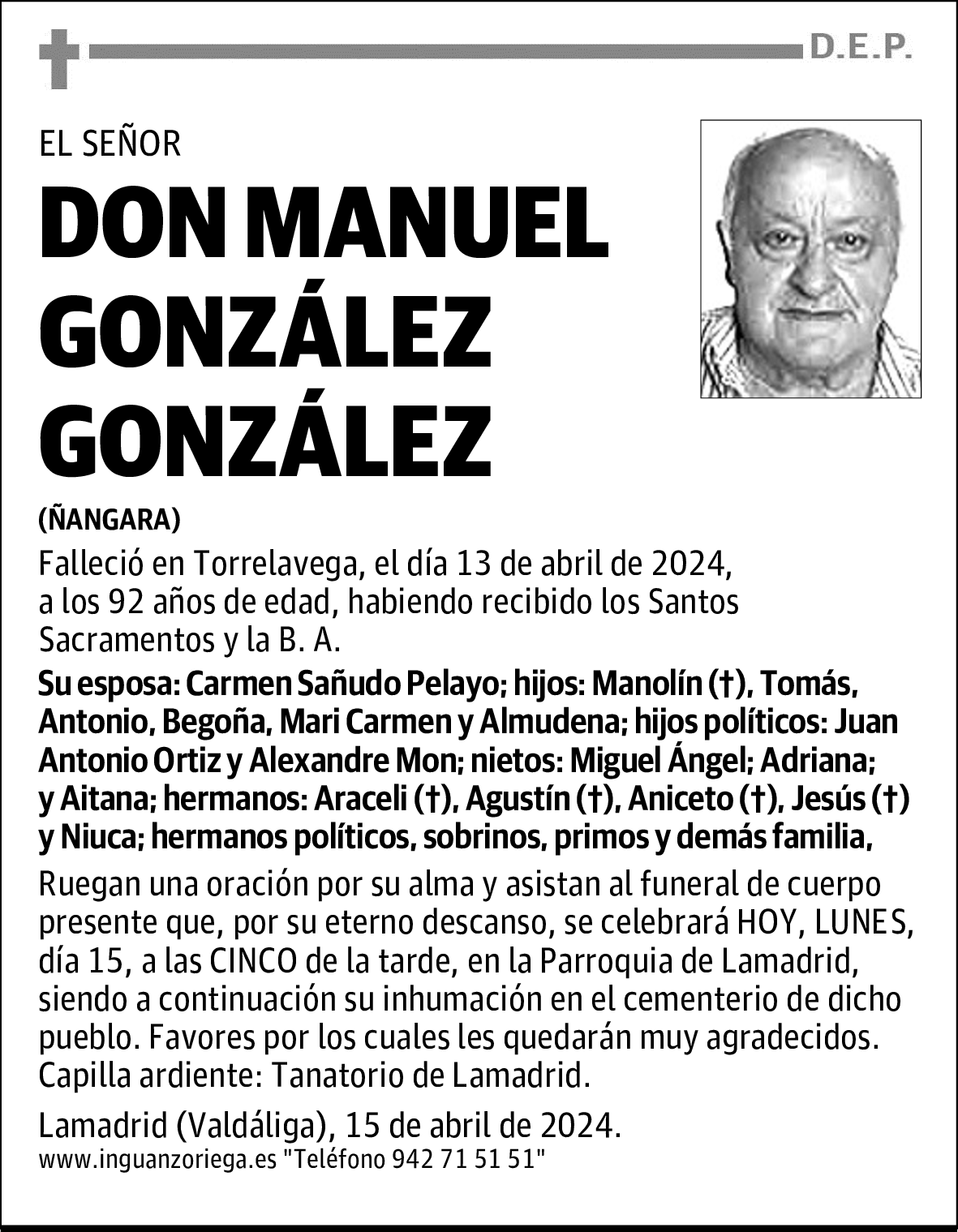 DON MANUEL GONZÁLEZ GONZÁLEZ