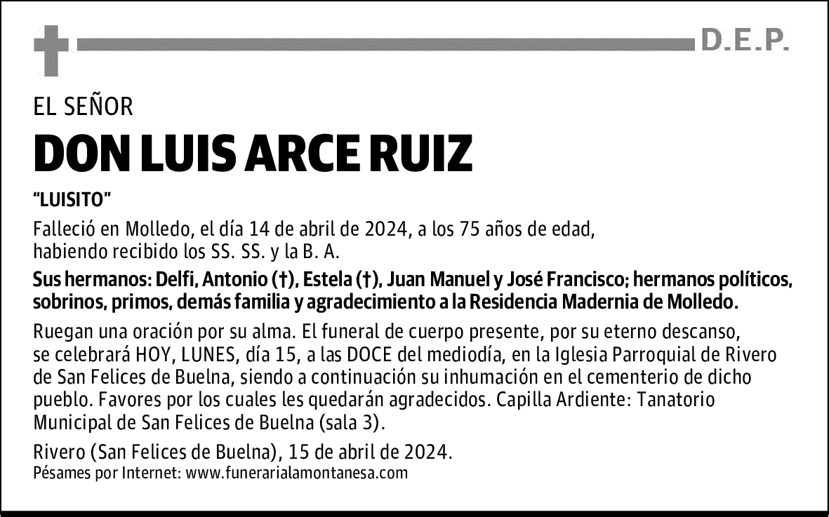 DON LUIS ARCE RUIZ