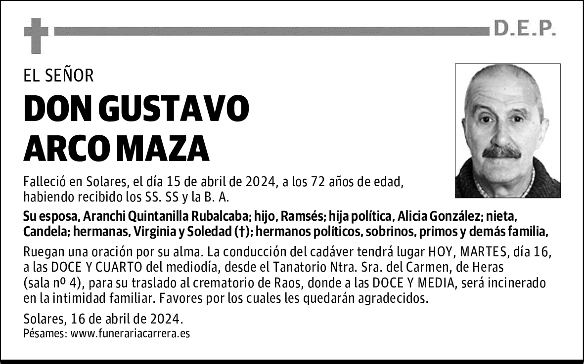 DON GUSTAVO ARCO MAZA