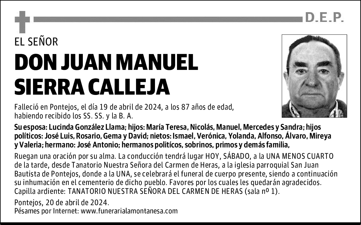 DON JUAN MANUEL SIERRA CALLEJA