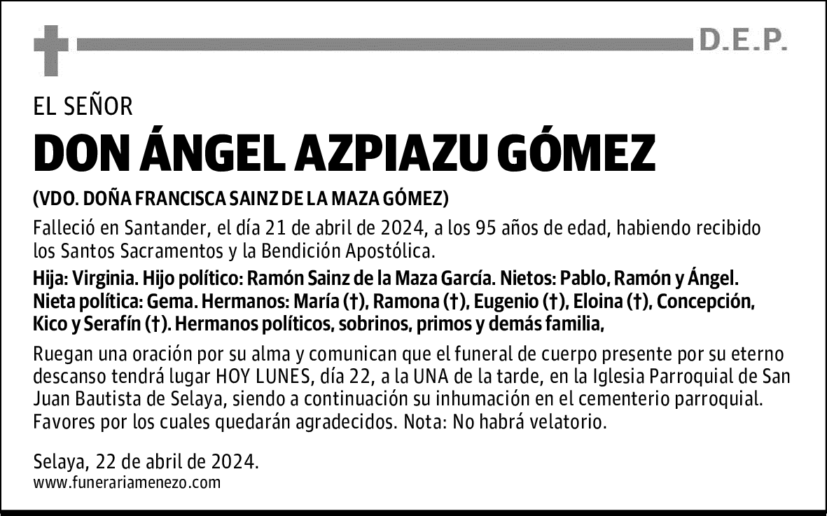 DON ÁNGEL AZPIAZU GÓMEZ