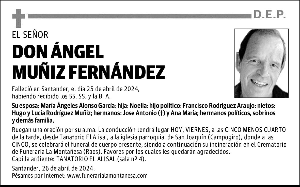 DON ÁNGEL MUÑIZ FERNÁNDEZ