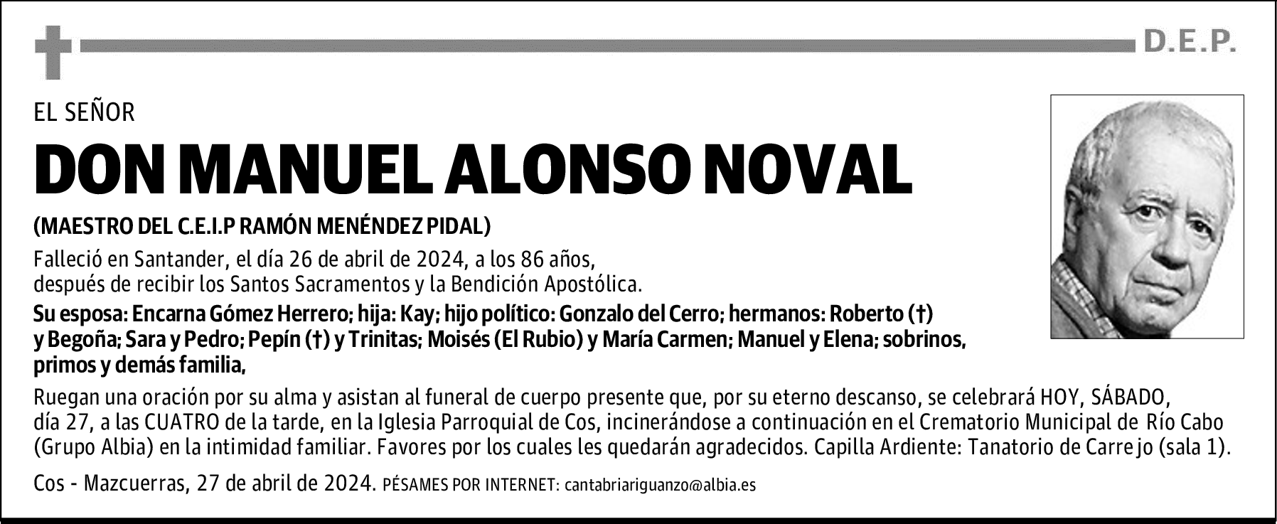 DON MANUEL ALONSO NOVAL