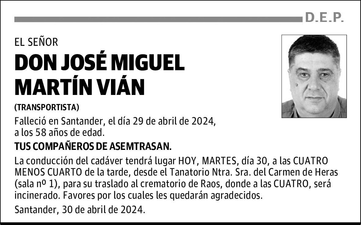 DON JOSÉ MIGUEL MARTÍN VIÁN