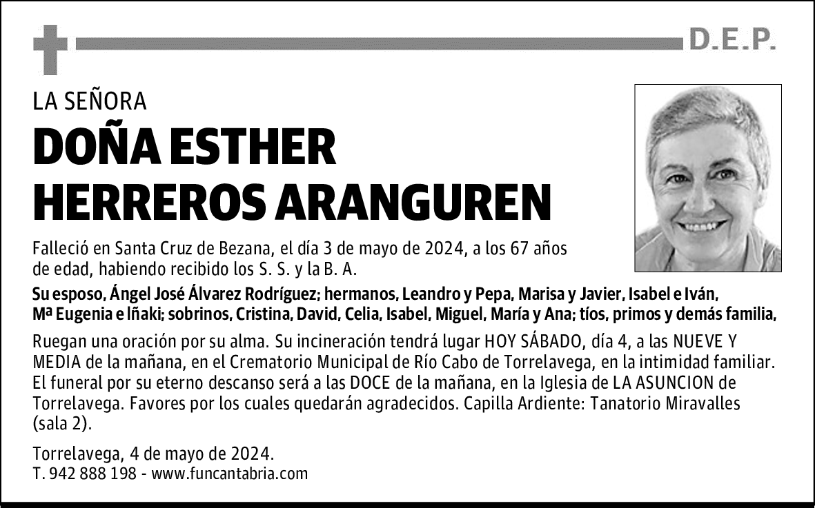 DOÑA ESTHER HERREROS ARANGUREN