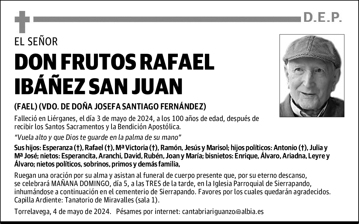 DON FRUTOS RAFAEL IBÁÑEZ SAN JUAN