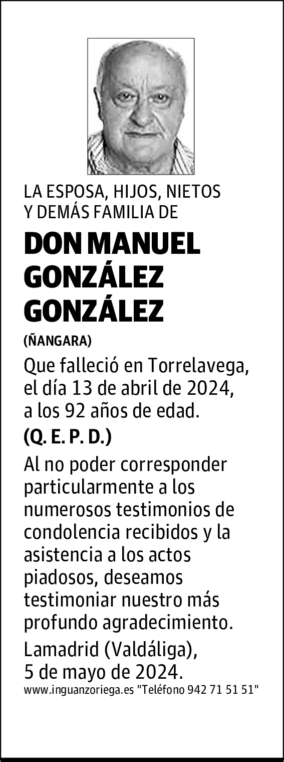 DON MANUEL GONZÁLEZ GONZÁLEZ