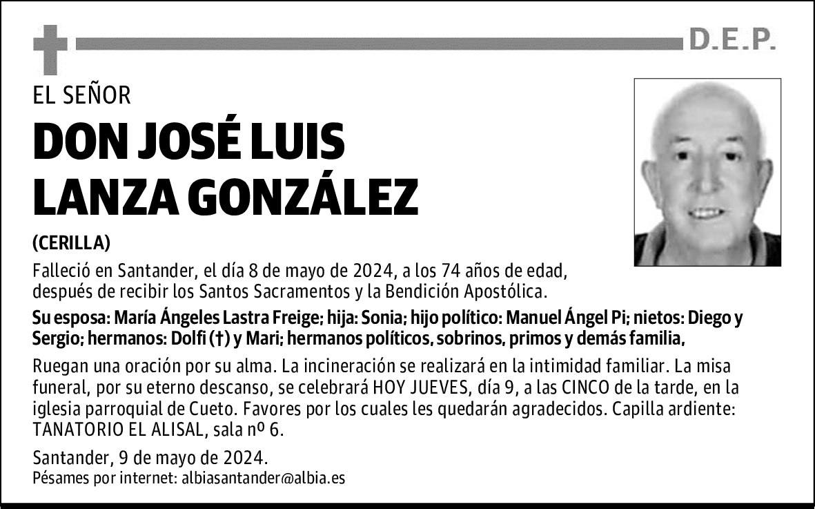 DON JOSÉ LUIS LANZA GONZÁLEZ