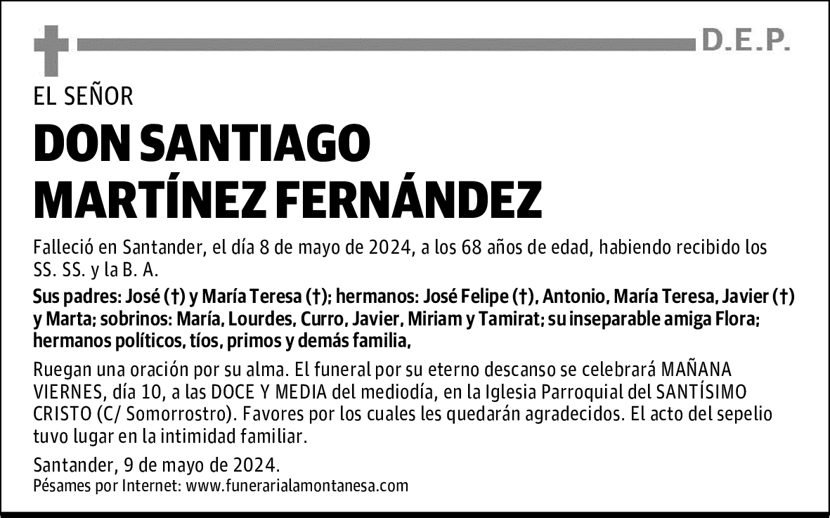 DON SANTIAGO MARTÍNEZ FERNÁNDEZ