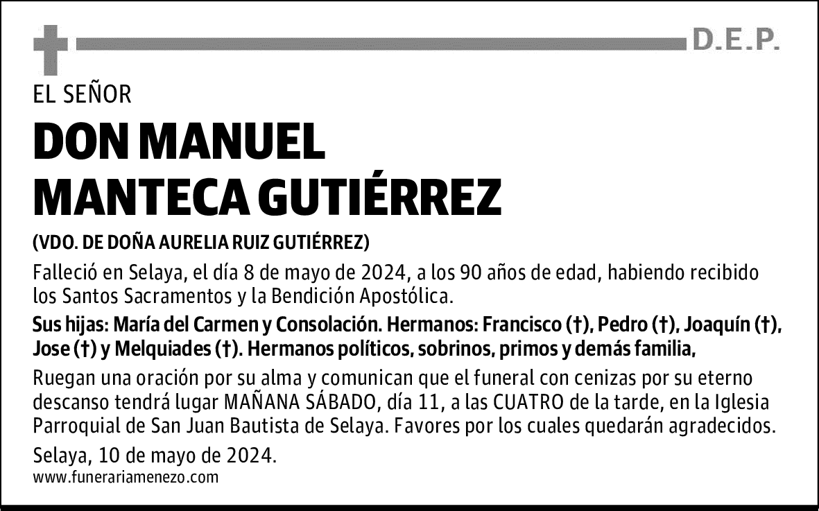 DON MANUEL MANTECA GUTIÉRREZ