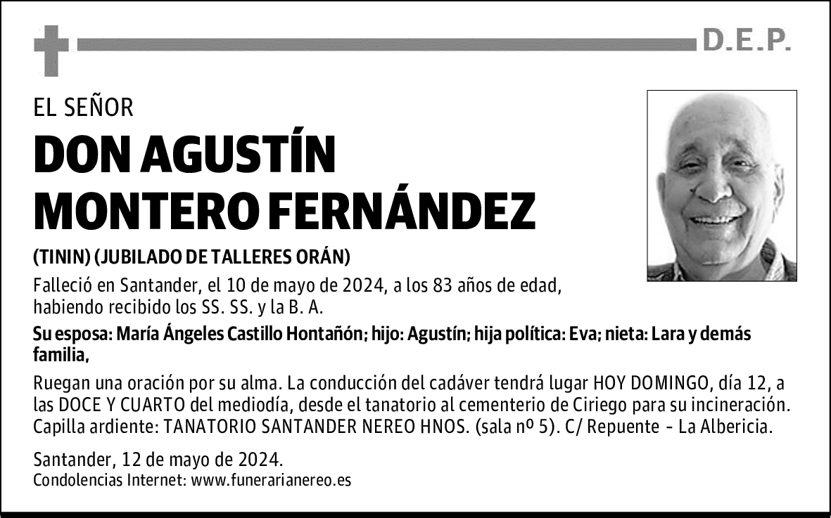 DON AGUSTÍN MONTERO FERNÁNDEZ