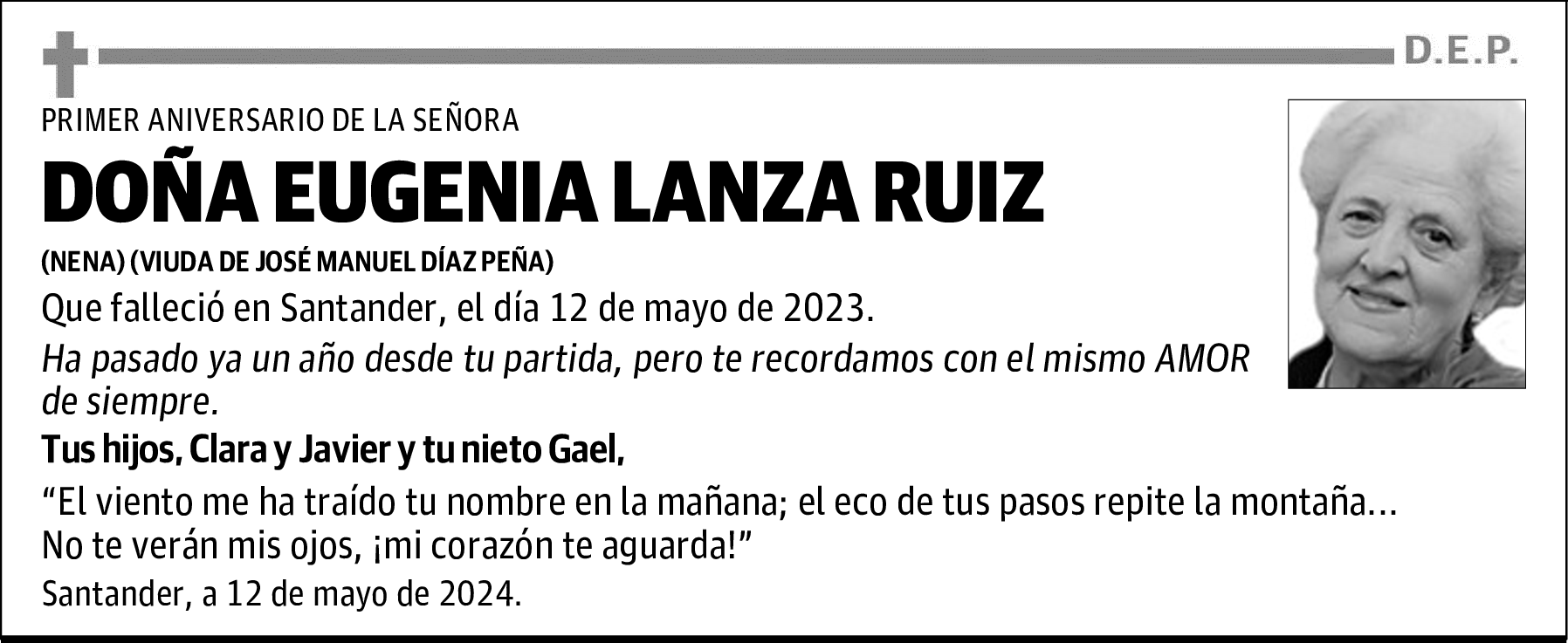 DOÑA EUGENIA LANZA RUIZ