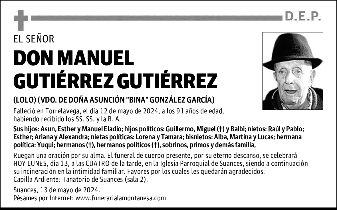 DON MANUEL GUTIÉRREZ GUTIÉRREZ