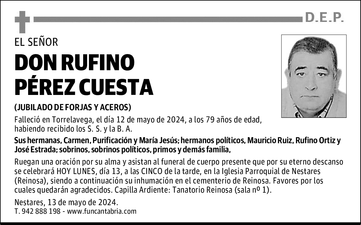 DON RUFINO PÉREZ CUESTA
