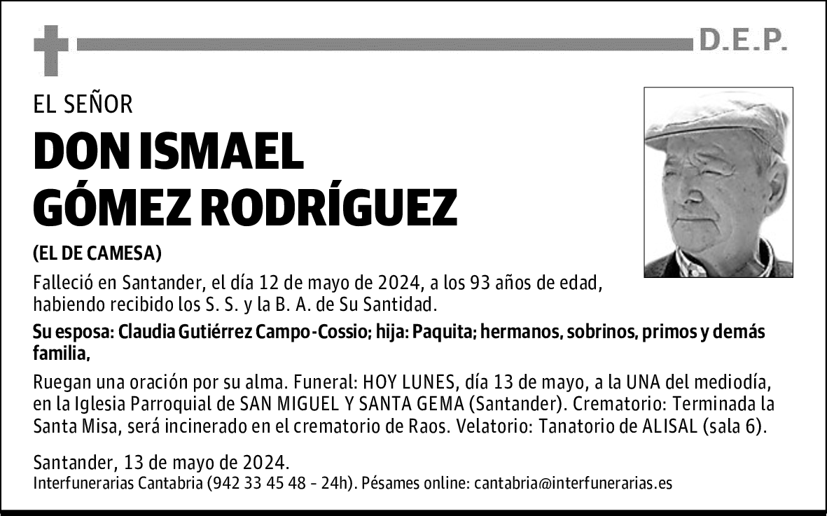 DON ISMAEL GÓMEZ RODRÍGUEZ
