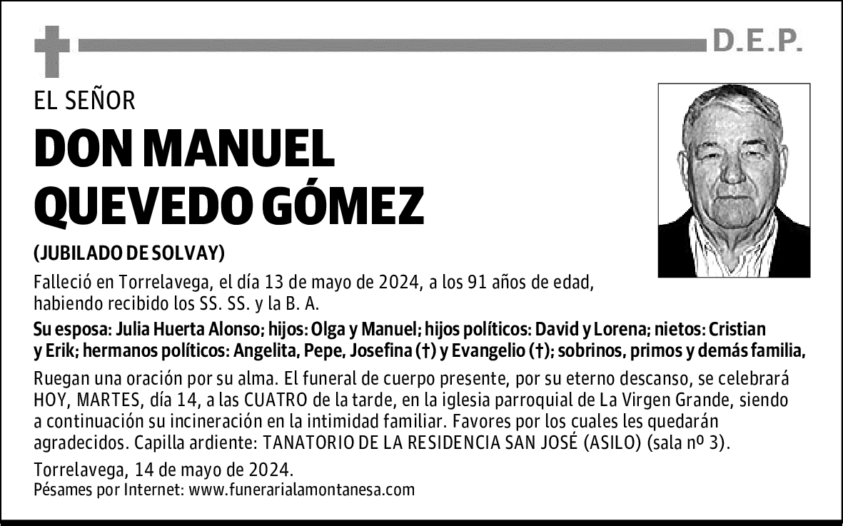 DON MANUEL QUEVEDO GÓMEZ