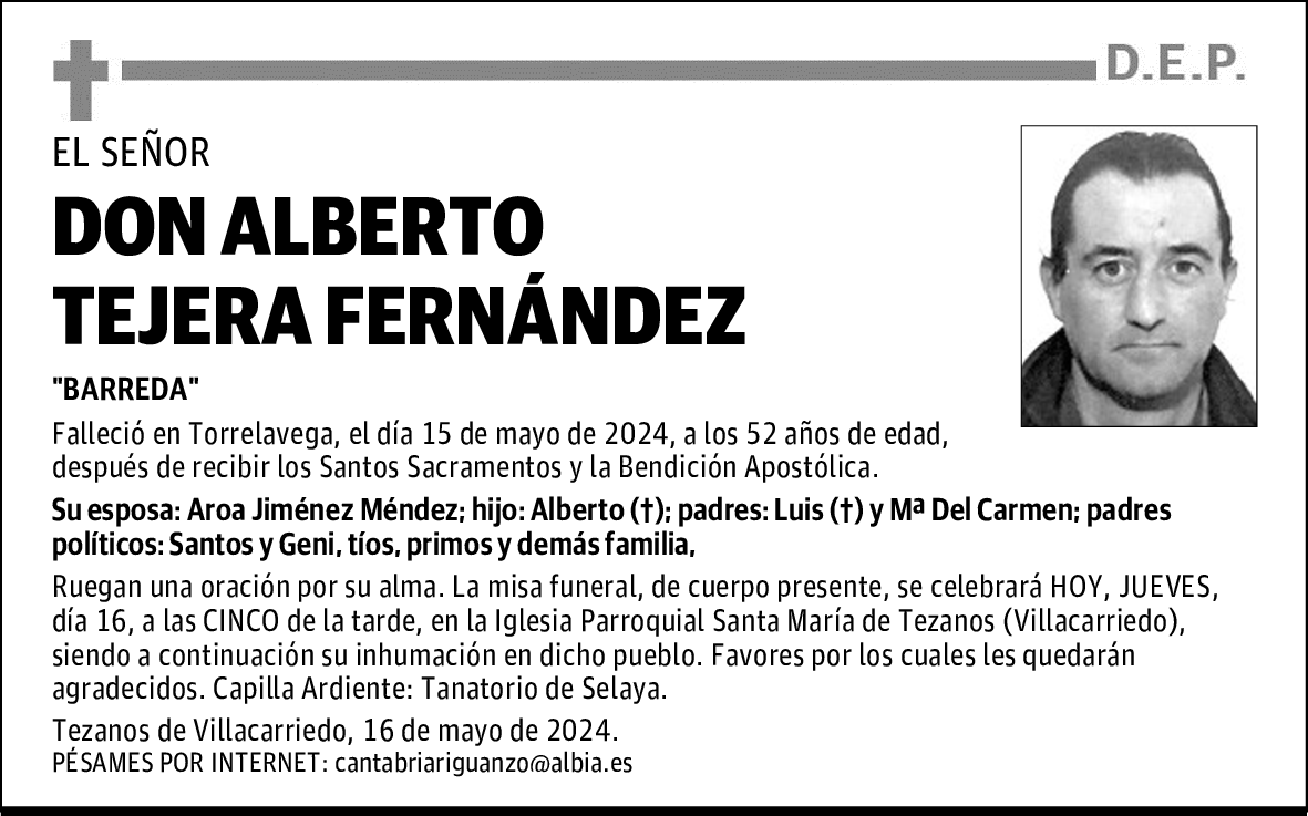DON ALBERTO TEJERA FERNÁNDEZ