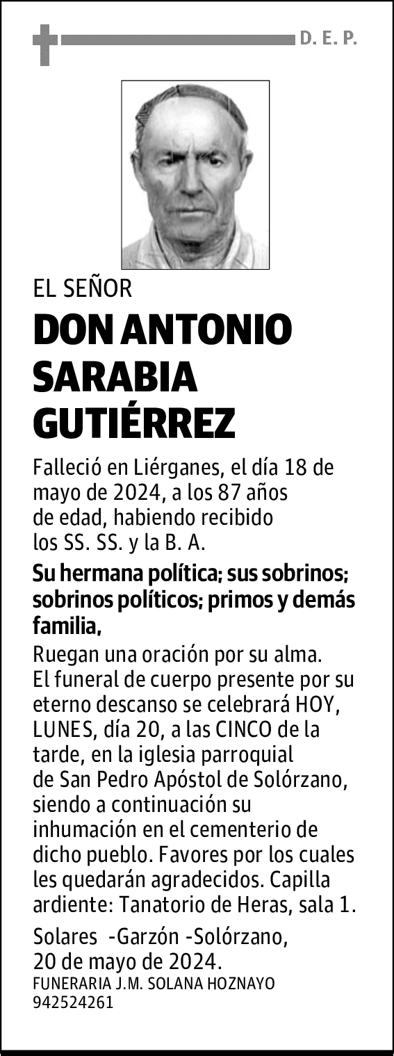 DON ANTONIO SARABIA GUTIÉRREZ