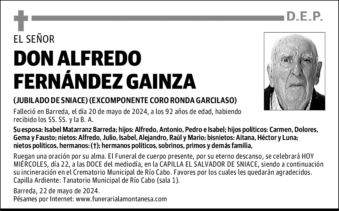 DON ALFREDO FERNÁNDEZ GAINZA