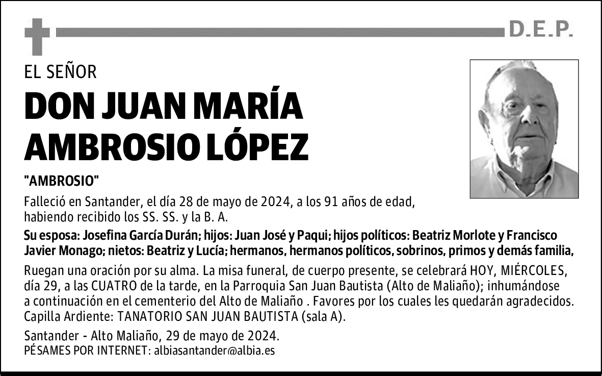 DON JUAN MARÍA AMBROSIO LÓPEZ
