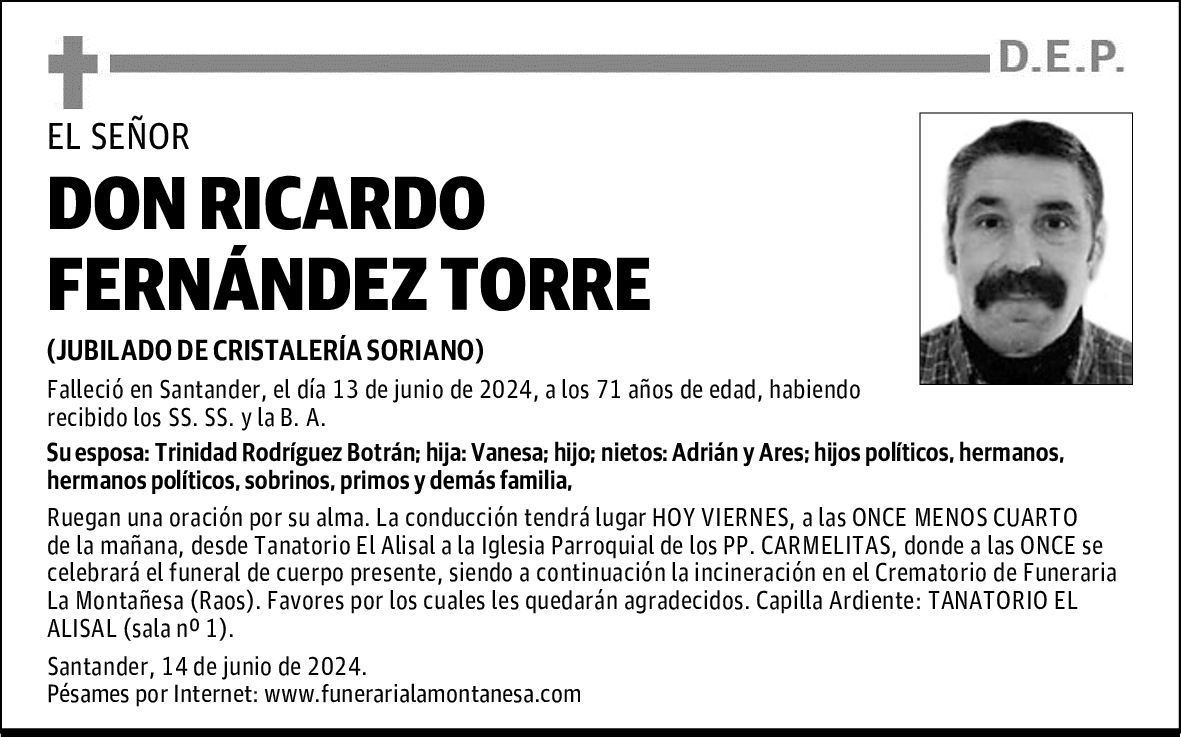 DON RICARDO FERNÁNDEZ TORRE