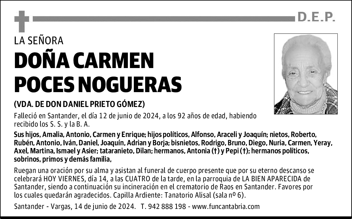 DOÑA CARMEN POCES NOGUERAS