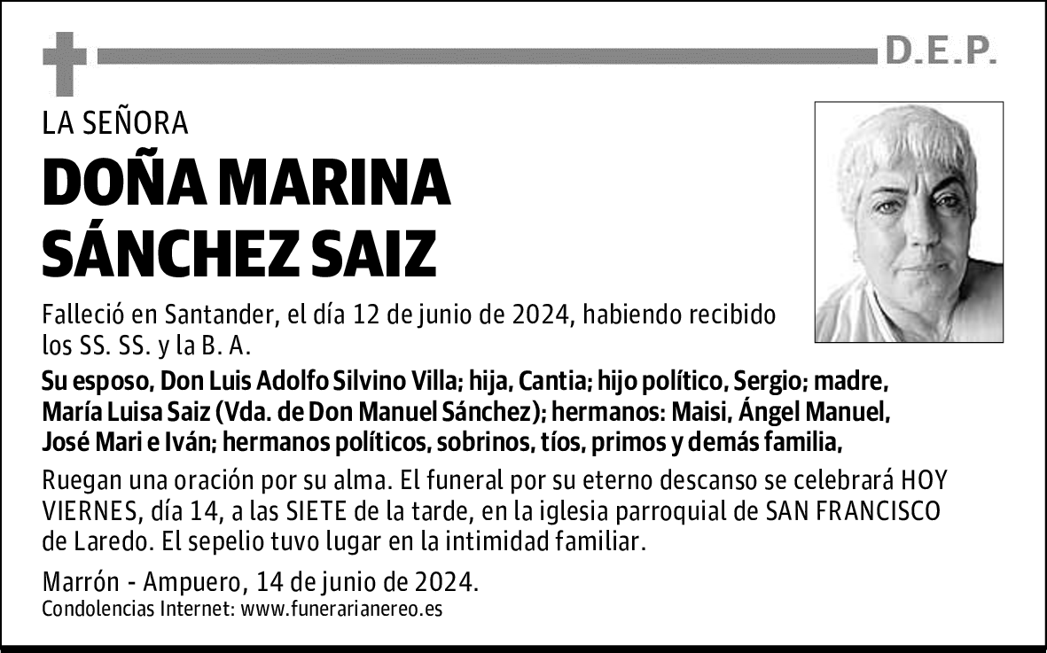DOÑA MARINA SÁNCHEZ SAIZ