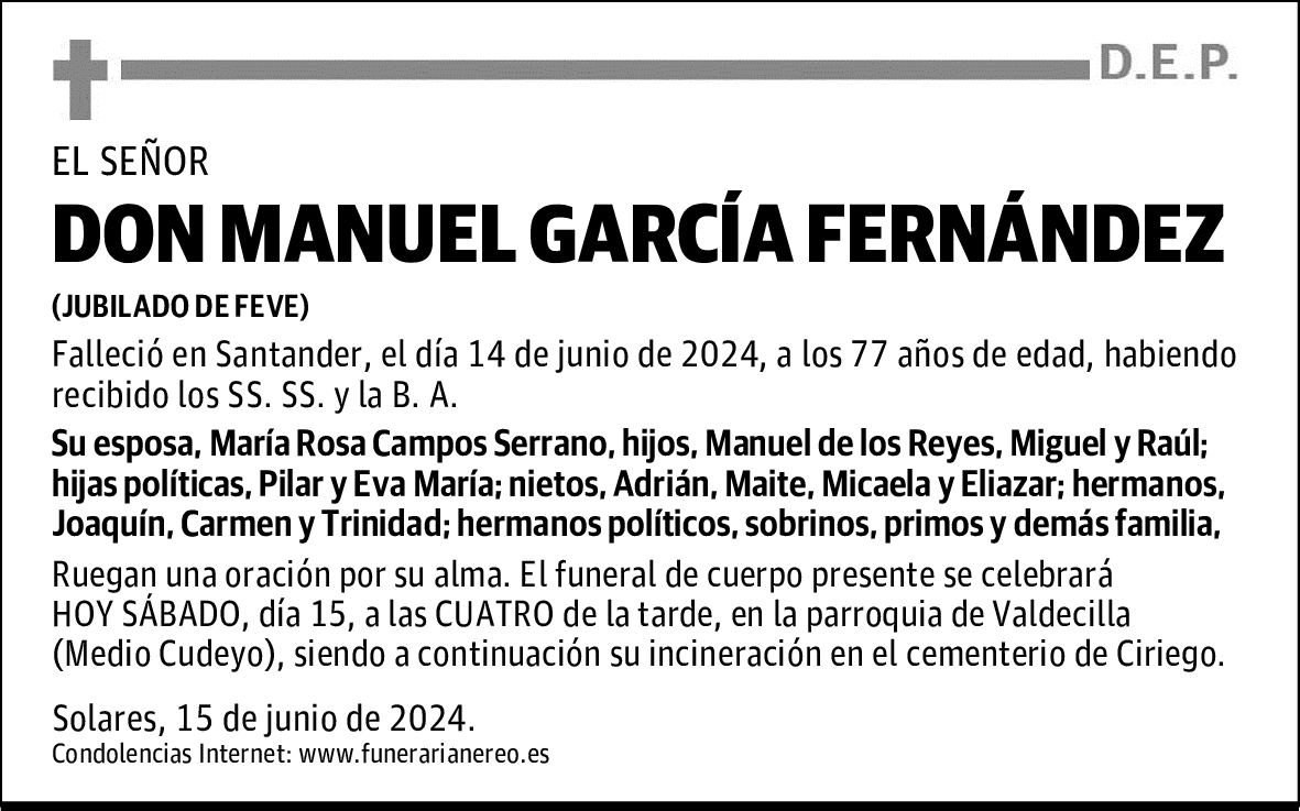DON MANUEL GARCÍA FERNÁNDEZ