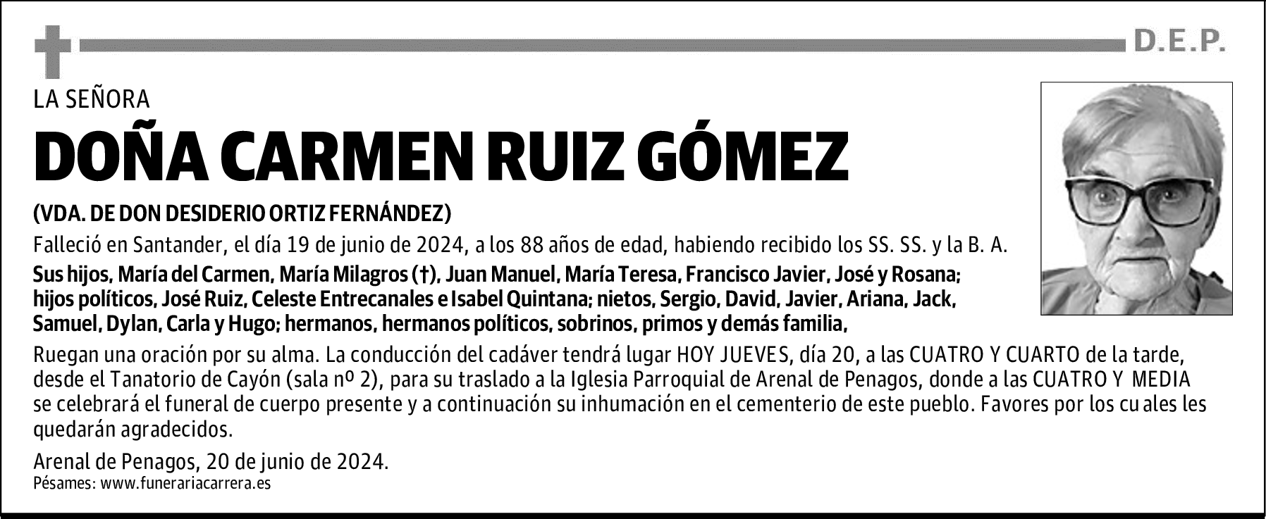 DOÑA CARMEN RUIZ GÓMEZ