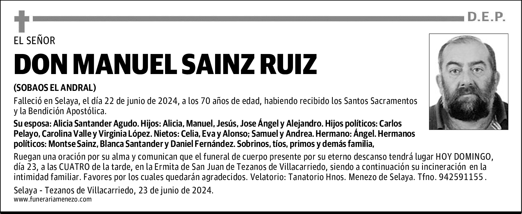 DON MANUEL SAINZ RUIZ