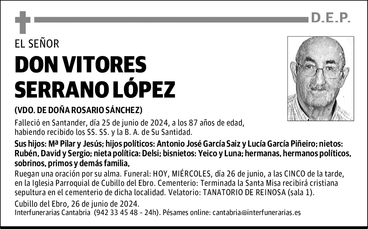 DON VITORES SERRANO LÓPEZ