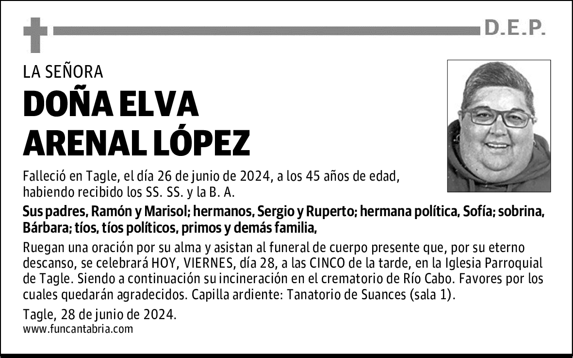 DOÑA ELVA ARENAL LÓPEZ