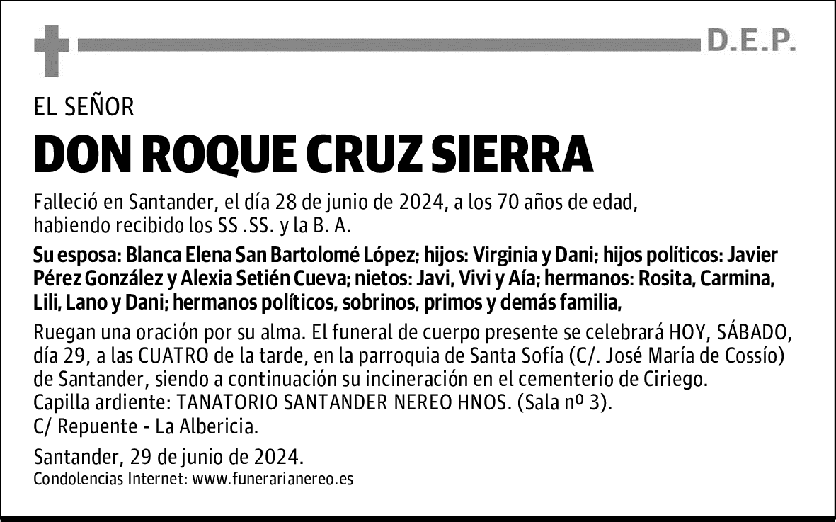 DON ROQUE CRUZ SIERRA