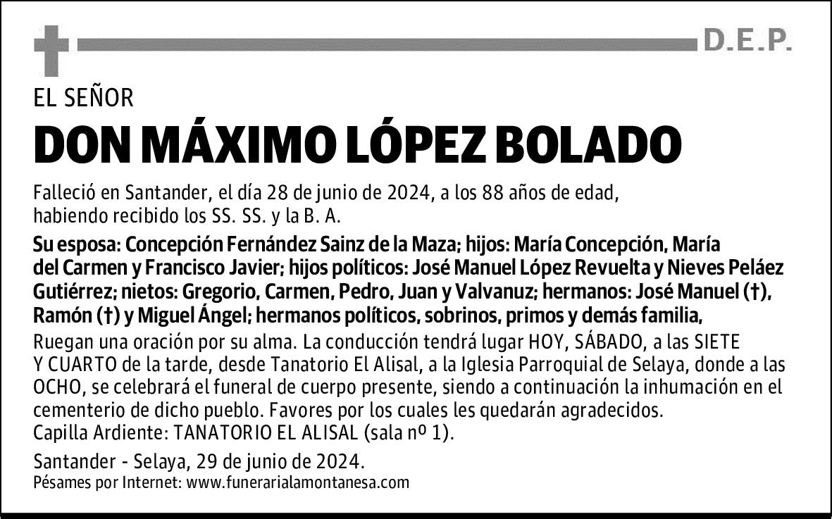 DON MÁXIMO LÓPEZ BOLADO
