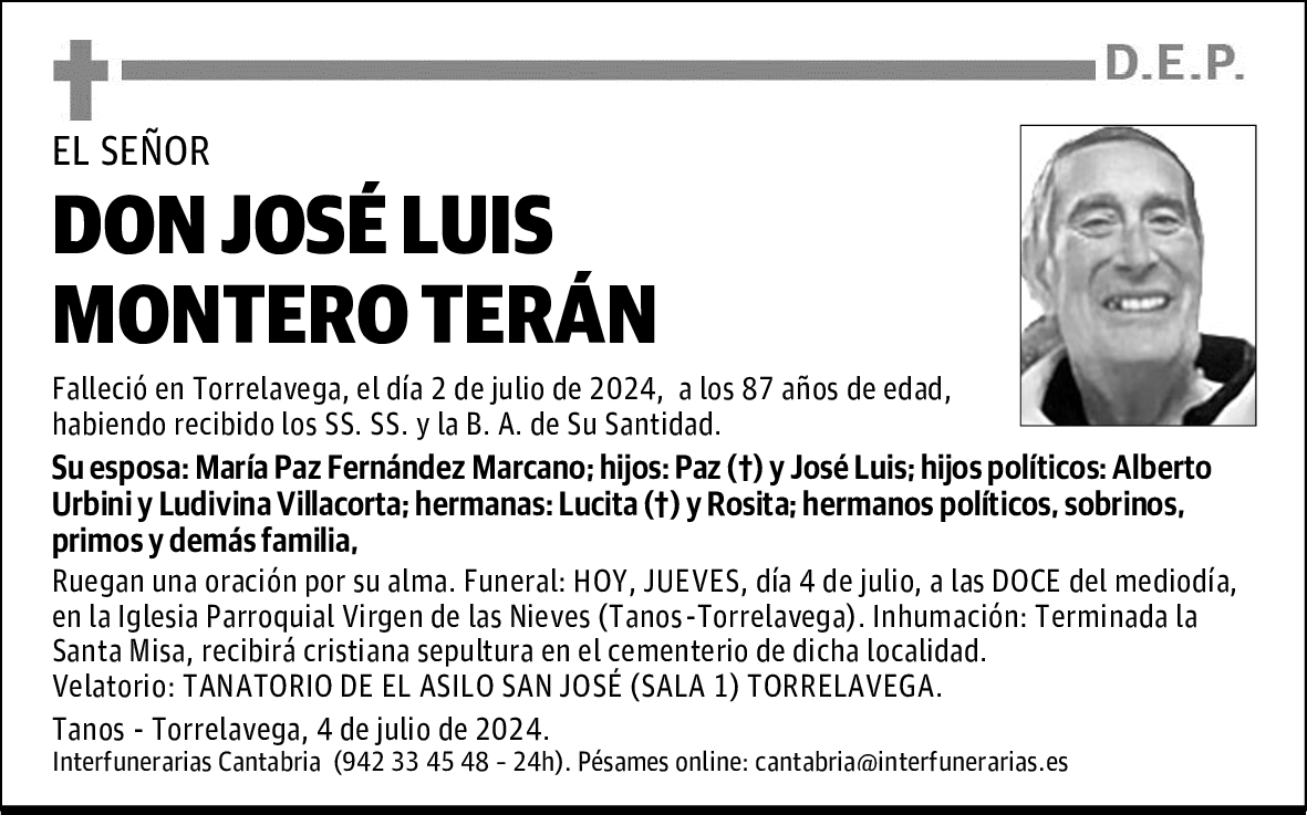 DON JOSÉ LUIS MONTERO TERÁN