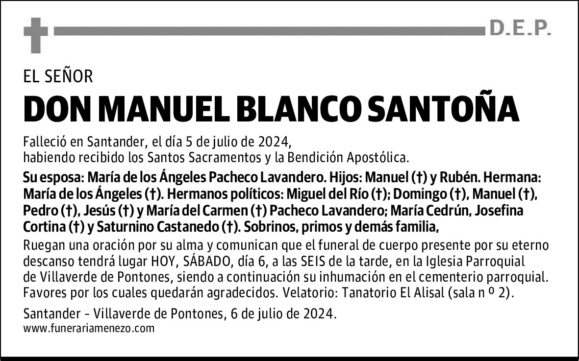 DON MANUEL BLANCO SANTOÑA