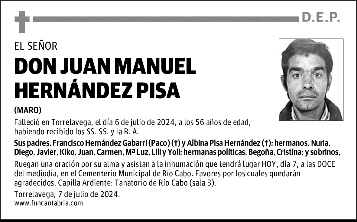 DON JUAN MANUEL HERNÁNDEZ PISA