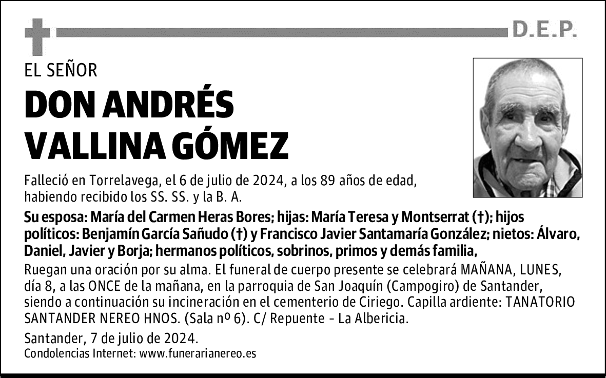 DON ANDRÉS VALLINA GÓMEZ