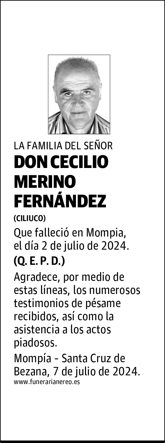 DON CECILIO MERINO FERNÁNDEZ