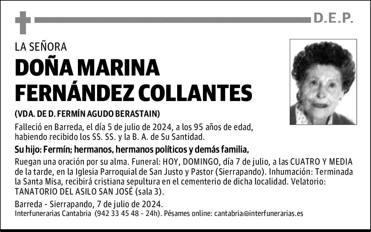DOÑA MARINA FERNÁNDEZ COLLANTES