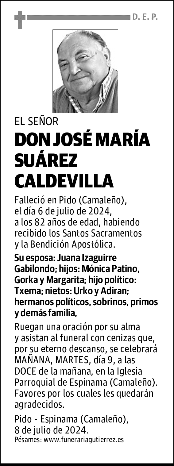 DON JOSÉ MARÍA SUÁREZ CALDEVILLA