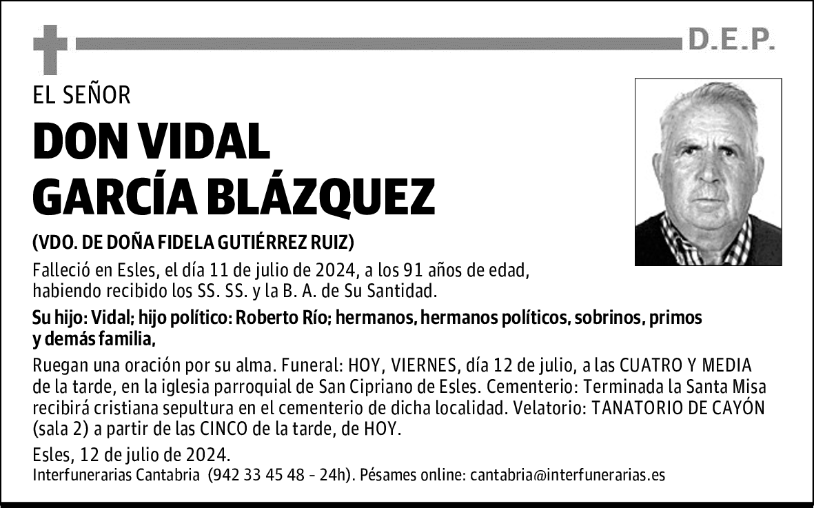 DON VIDAL GARCÍA BLÁZQUEZ