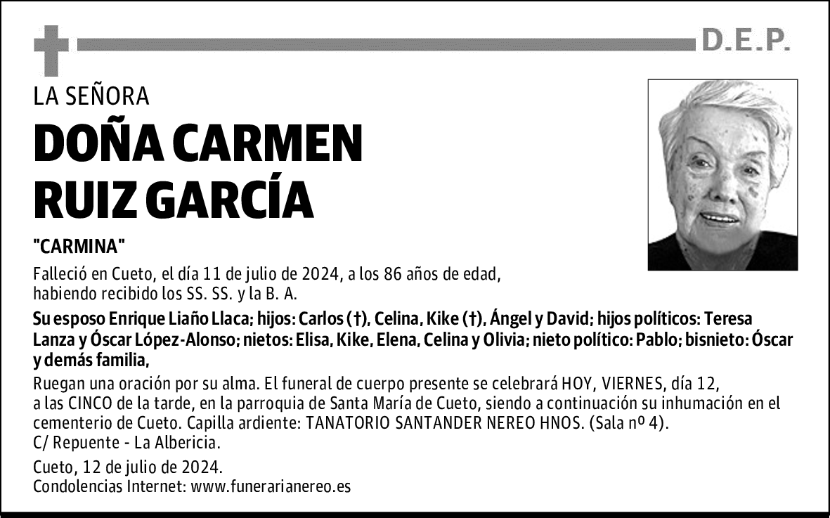 DOÑA CARMEN RUIZ GARCÍA