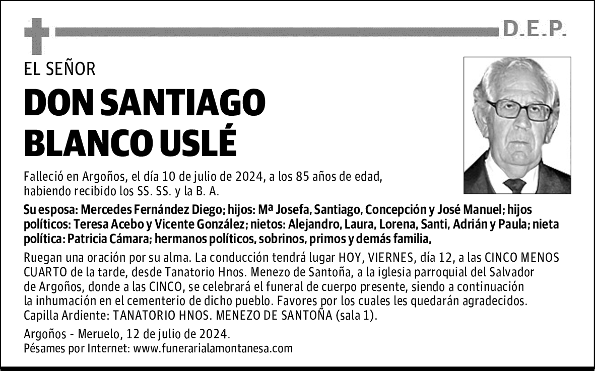 DON SANTIAGO BLANCO USLÉ