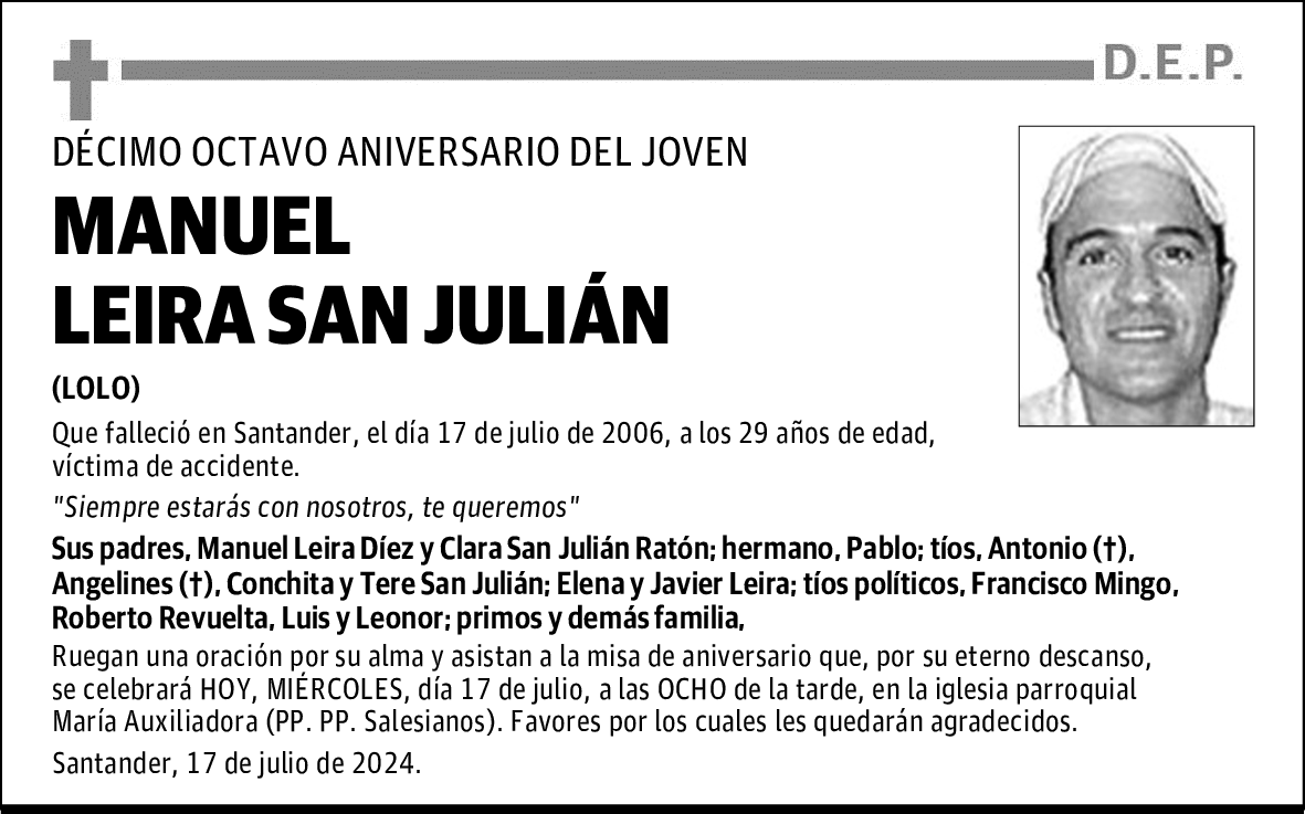 MANUEL LEIRA SAN JULIÁN