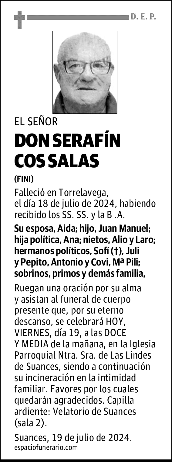 DON SERAFÍN COS SALAS