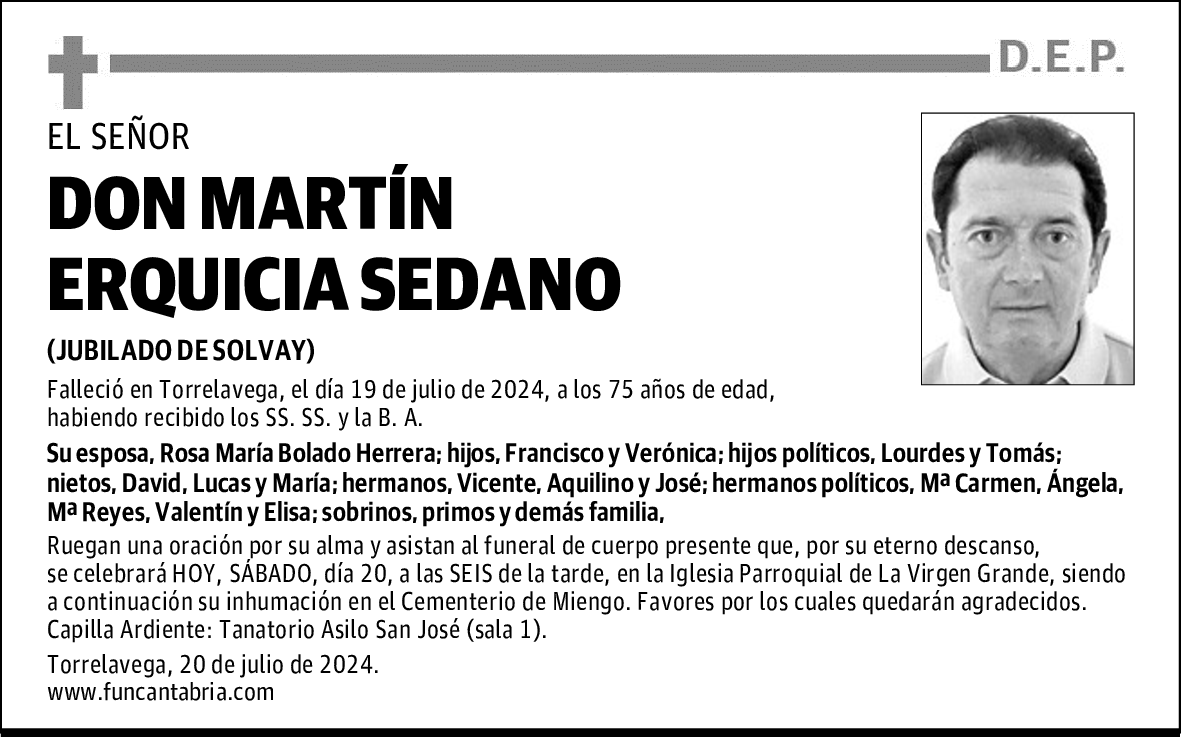 DON MARTÍN ERQUICIA SEDANO